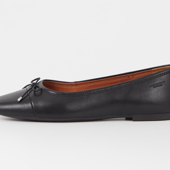 Vagabond Black Leather Ballet Flats – Size 39 (US 9) - Picture 2 of 13